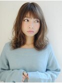 シースルーバングふんわりナチュラルミディアム