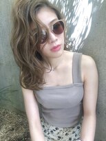 ワール(whirl.)&nbsp;パールベージュ×無造作セミロング