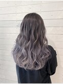 【Demi hair】ブリーチカラー×シルバーベージュ