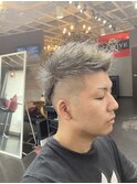 カット&Wカラーブルーライトグレー