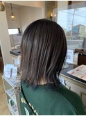 【林】切りっぱなしグレージュボブ