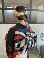 カノンヘアー(Kanon hair)&nbsp;成人式/成人式ヘア/成人式ヘアセット/アシンメトリーアレンジ