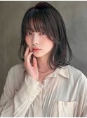 〈NYLON.〉ゆるふわくびれボブ×アッシュ系カラー
