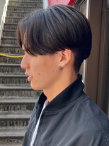 アイズ 海老名(AIZU)&nbsp;センターパート ニュアンスパーマ メンズパーマ 眉毛 理容室