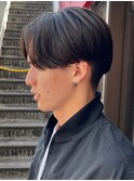 センターパート ニュアンスパーマ メンズパーマ 眉毛 理容室
