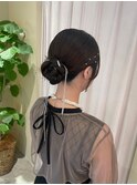 カチモリヘア/シニヨン/パール/お呼ばれヘアアレンジ