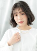 髪質改善オリーブブラウン抜け感ショートロブp小山30代40代