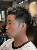 アップバング×ナチュラルフェード