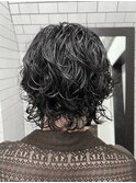 顔周りレイヤー×マッシュ×パーマ