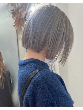シェリ ヘアデザイン(CHERIE hair design) 《suu.02》スノーベージュ【sheer color】× ボブ