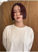 ワインレッドボブ