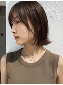 髪質改善　脱白髪染め　ボブ　市川