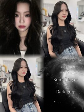 ハピネス 梅田茶屋町店(HAPPINESS) 韓国オンニヘア 韓国レイヤー 韓国くびれ巻き 透明感カラー 梅田