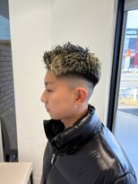 アッシュ 十日市場店(Ash)&nbsp;ブロンドメッシュ×フェードカット