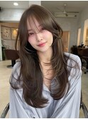 韓国ヘア　大人可愛いナチュラルベージュ