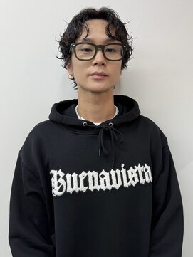 PARKiiiNG 心斎橋　ブリーチ/ダブルカラー/パーマ/メンズ【パーキング】 ニュアンスパーマ