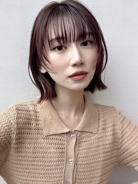 ミンクス渋谷スマートサロン(MINX shibuya smart salon) 【MINX】顔周り似合わせカット＋デザインカラーベージュ_渋谷