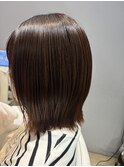 プレミアム髪質改善カラー×切りっぱなしボブ