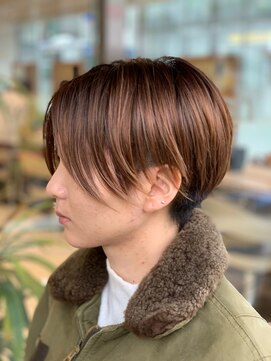 アッシュ 等々力店(Ash) ブリーチなしダブルカラー/ハンサムショート
