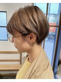 ミルクティーベージュ× ベリーショート