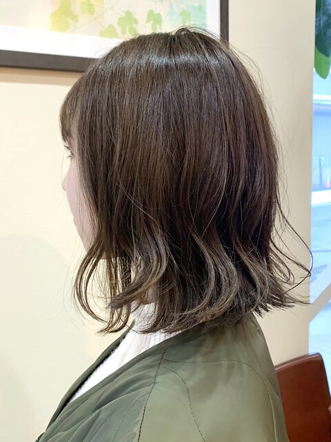 【AMAZING HAIR 千歳店/横山】クセ毛風ボブ×グレーベージュ