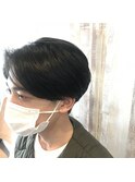 センターパートスタイル
