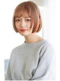 《Agu hair》ほんのり暖色がかわいいミニボブ