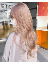 グリンバイアルティナ 八王子店(Grin by artina)&nbsp;大人ガーリー×ペールベージュ×メルティカラー×ロングヘア