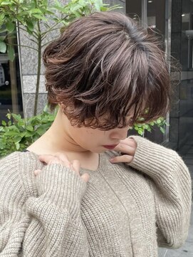 ロンドブルーム 天神大名店(Lond Bloom) ミルクティベージュカラーミニボブ大人ショートボブショート