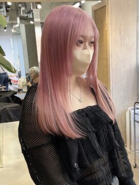 サンクプロジェクト(cinq PROJECT) ダブルカラーピンクベージュインナーカラーローライトオージュア