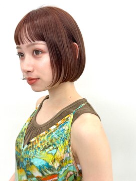 ヒビヲ(HIBIO) ダブルカラーベージュカラーハイトーンカラーケアブリーチボブ