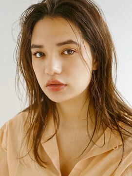 アンドレイ 表参道(andrey) [ANDREY]グレーベージュ/レイヤーロング/前髪パーマ黒髪カタログ