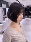 すっきり丸みボブ顔まわり前髪カット髪質改善トリートメント