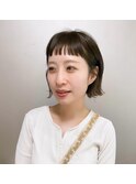 オン眉×オリーブカラーBob