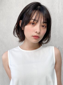 エトラ 渋谷店(etora) 前髪 ネビージュ ボブルフ 黒髪 ワンレン 小顔 "