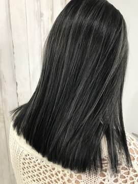 マルフェ 天王寺(marfe) 白髪ぼかしグレージュハイライトミディアム透明感カラー