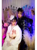 韓国風　成人式前撮り撮影　【ヘアメイク、ヘアセット、着付け】