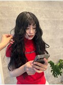 パーマ風巻き髪