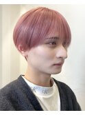 メンズミルクティーベージュコンマヘアアッシュグレージュカラー