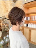 白髪ぼかしハイライト×ハンサムショート