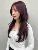 シーク 天神(SEEK)&nbsp;松尾菫菜/レイヤーカット/ラベンダーピンク/韓国ヘア