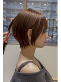 イメチェンショート外ハネボブ美髪似合わせカットダークアッシュ