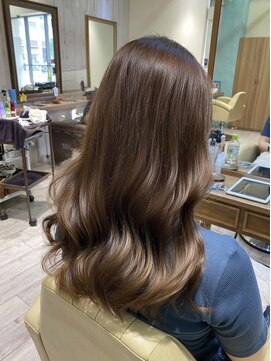 コトナ 越谷店 20代30代40代ロングヘアブリーチなしベージュカラー【越谷】
