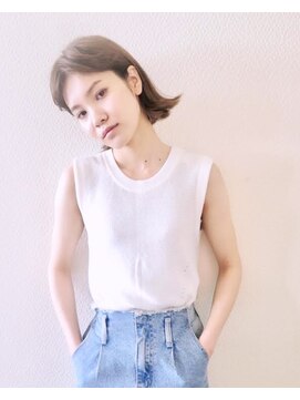 プリモドットリアン(primo…lien) 外ハネ☆プリモリアン☆ボブ☆センター分け☆アッシュ