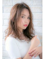 ソア 武蔵小杉(SOAR) 大人かわいい無造作カールとデザインカラー小顔ボブディ