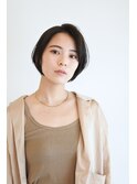 かきあげバングショートボブ