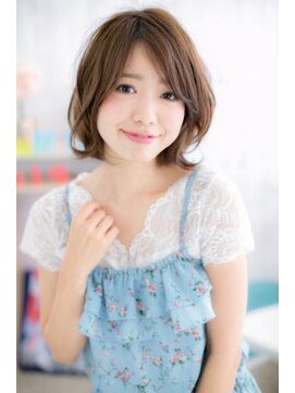 ヘアアンドビューティー ミック(Hair & Beauty miq) 外ハネカールで大人ガーリー★小顔ラブボブウルフ