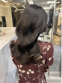 暗髪大人上品韓国くびれヘアレイヤーカットデジタルパーマ千葉