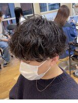 オーバルバイアピッシュ(OVARL by apish) 緩め波巻きパーマ/波ウェーブパーマ/ツイストパーマメンズ