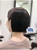 襟足スッキリ平行ラインボブ